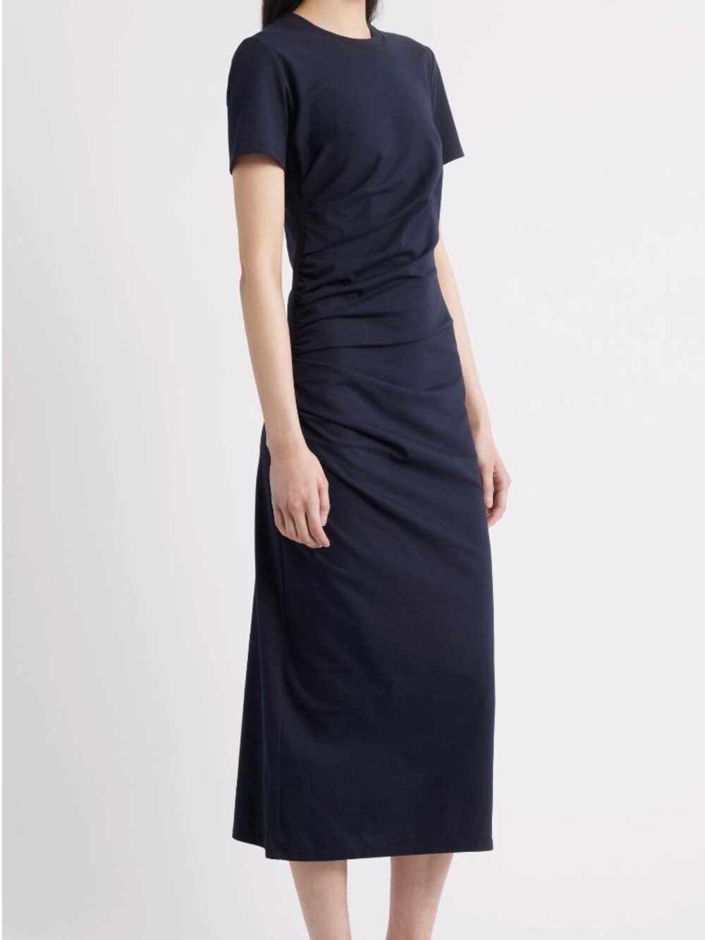 FRAME The Twist Organic Crewneck Cotton Midi T-shirt Dress Size Medium